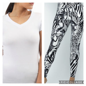 Zebra Print Leggings Set