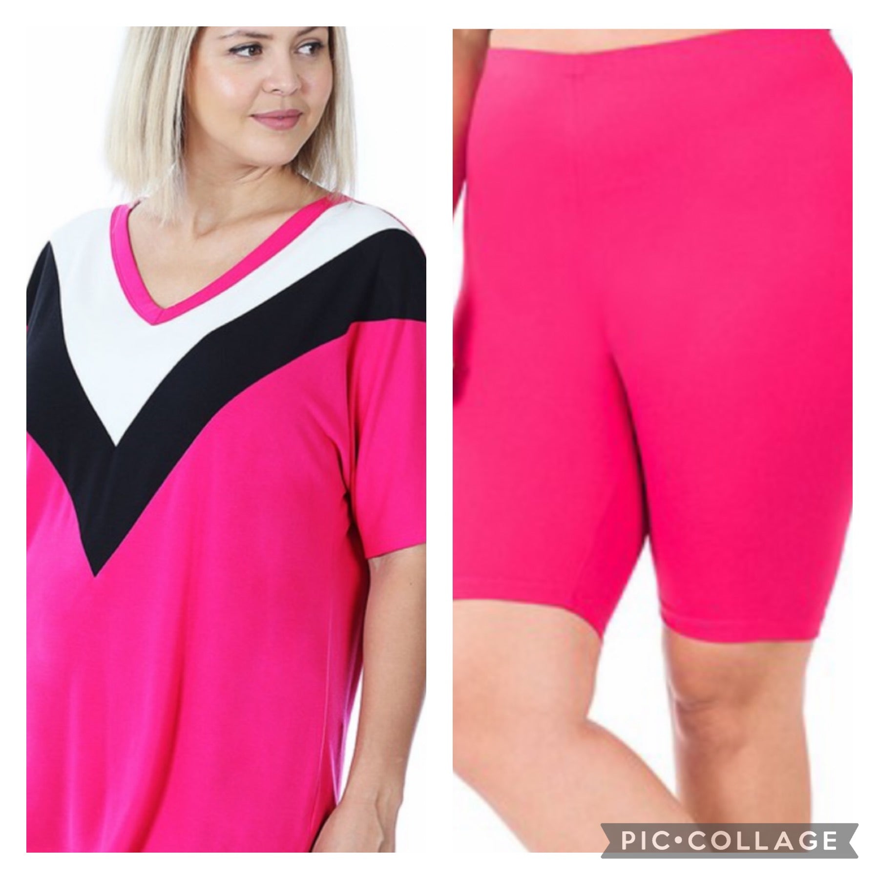 Plus Size Biker short sets