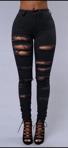 Plus Size Distressed Jeans
